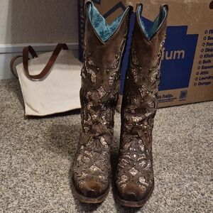 Corral Glitter Orix Golden Luminary Boots C3331